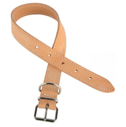 LEATHER COLLAR - NATURAL LIGHT BROWN