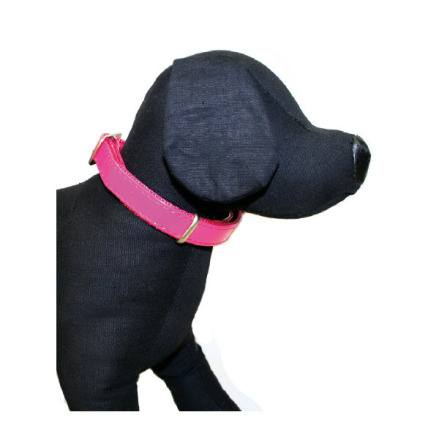 GLOSSY COLLAR IN PINK- ADJUSTABLE