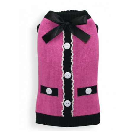 Elsa Pink Cardigan w Double Layers