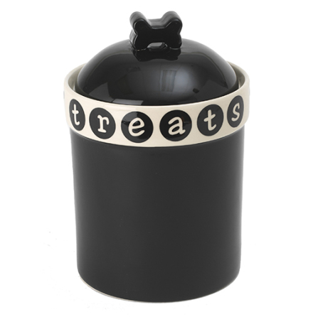 Food/Snack Porcelain Jar - Black H:23cm