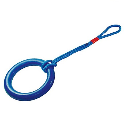 Rubber Ring w Rope 16cm - Blue