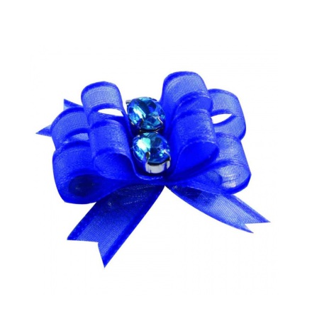 2 Bows Blue w.Turquois stone