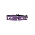 Necklace Nappa w soft studs - Purple