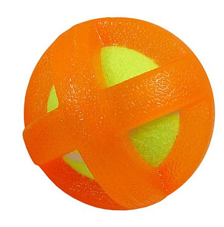 Tennis Ball w TPR rubber cover - Orange