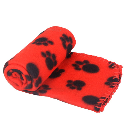 Light dog fleece blanket - red 70x60cm