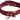 Aragon Suede Leather collar w bone - Burgundy