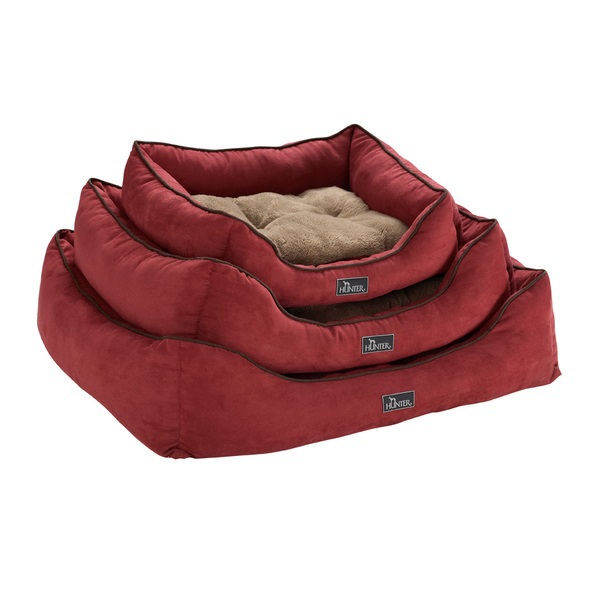 Dog Bed Suede Feel Soft Red 