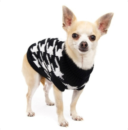 Sweater with Dog Tooth Patern