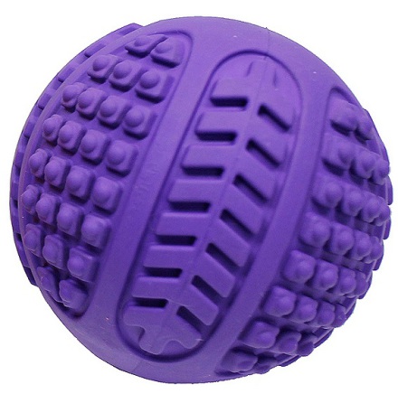 Rubber ball w squeaker and spikes - Purple