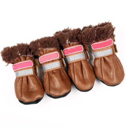 Boots w soft fur inside - Brown/Brown 4 Pcs 