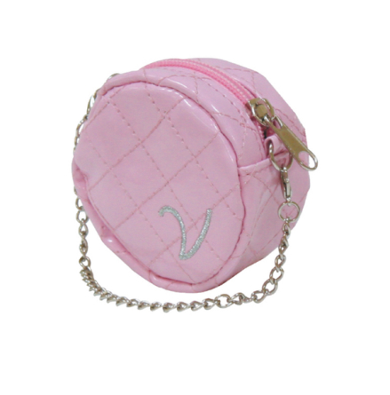 Poo Bag Holder Round w Chain - Pink