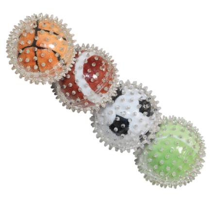 Soft Rubber ball w soft Ball Inside - Mixed Colors