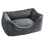 Dandy Cozy Bed w Fur - Dark Petroleum/Grey 