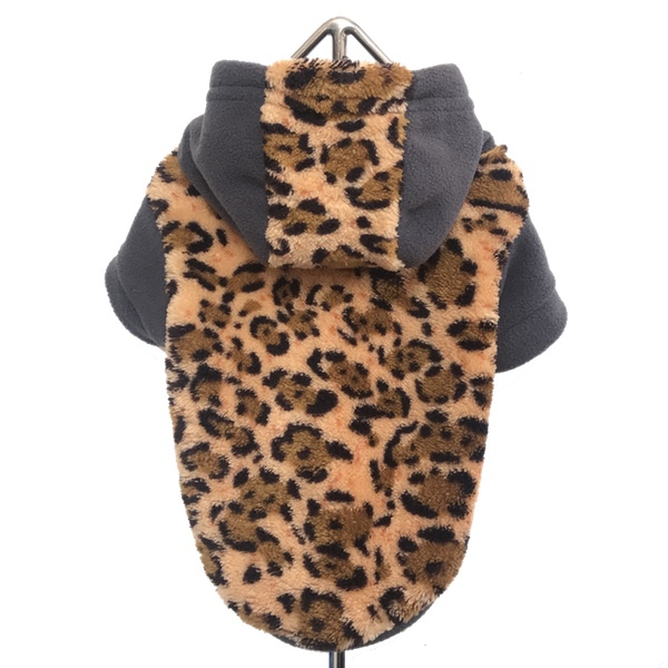Cosy Plush Hoodie - Leopard
