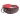 Christy Leather Collar w Colored Crystals - Black/Red 