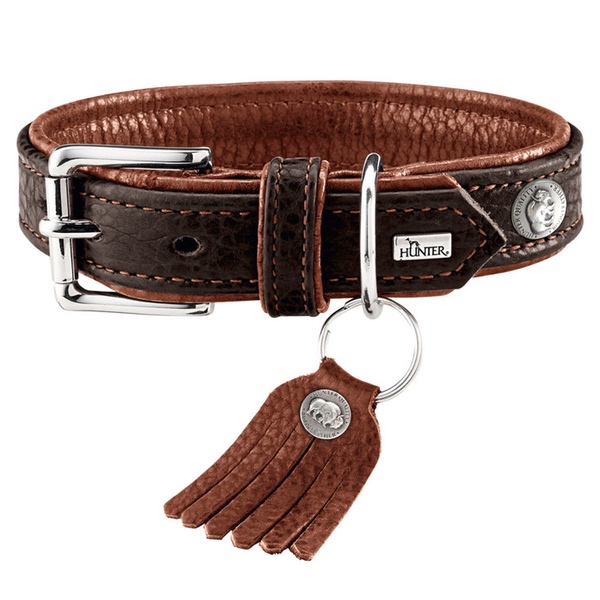 Connor Soft Leather Collar - Brown/Cognac 