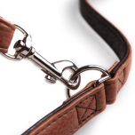 Connor Soft Flat Leather Adjustable Leash - Cognac/Brown 
