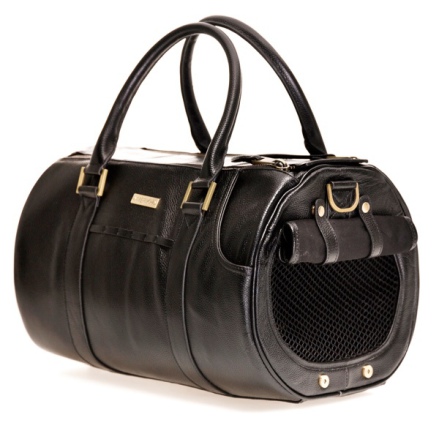 Real Leather Bag w Brass Details - Black
