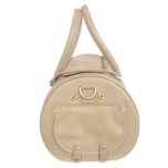 Real Leather Bag w Brass Details - Beige