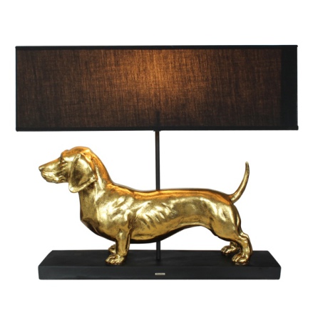 Lamp with the Golden Dachshund - 60x14x49,5cm