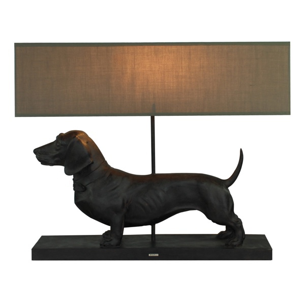Lamp with the Brown Dachshund - 60x14x48,5cm