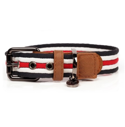 Heritage Striped Collar - Navy/White/Red 