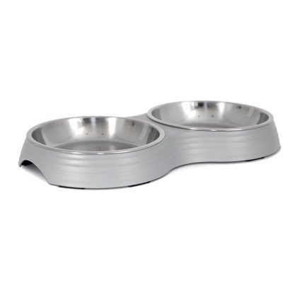 Low Double Food Bowl Amy - Grey