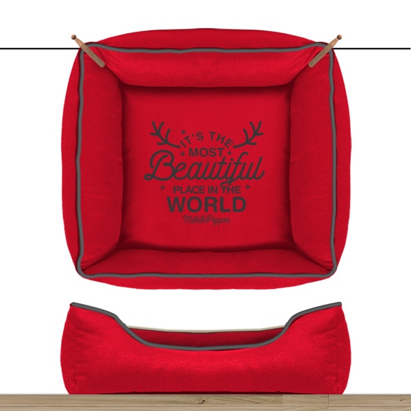Sofa Wonderfull Square Detachable Cover - Red 55cm