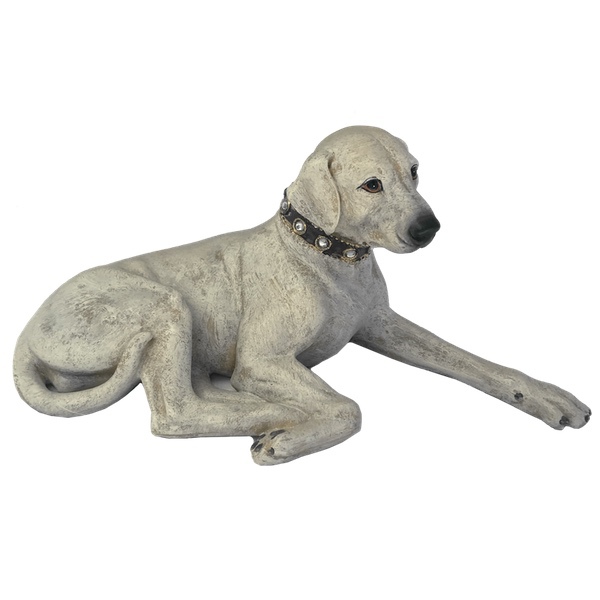 Statue Laying Labrador - Beige  L:32cm H:14cm
