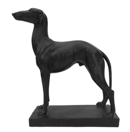 Statue Hound - Black  L:28 H:32 W:10cm
