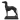 Statue Hound - Black  L:28 H:32 W:10cm