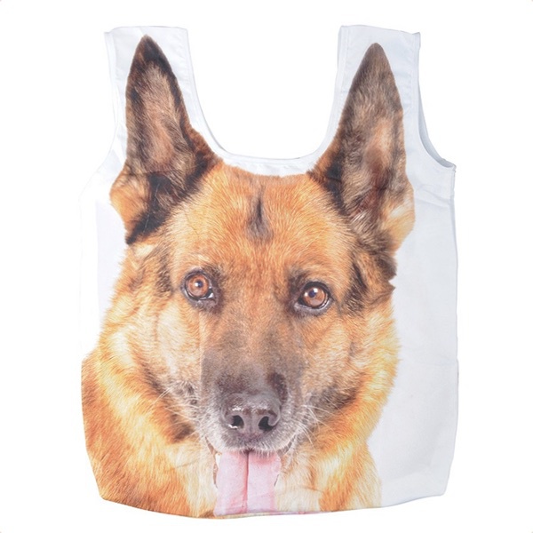 Shopping Bag Light Polyester German Shepherd - Beige 59x38,5x6cm