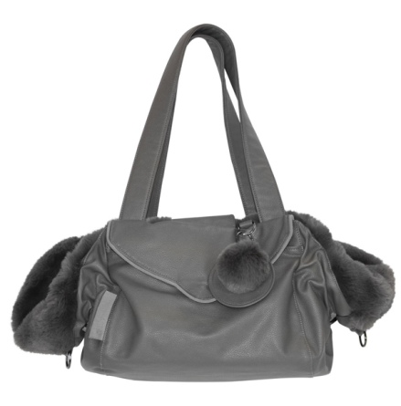 2in1 Luxury Pet Bag & Bed 55x30x20cm - Grey