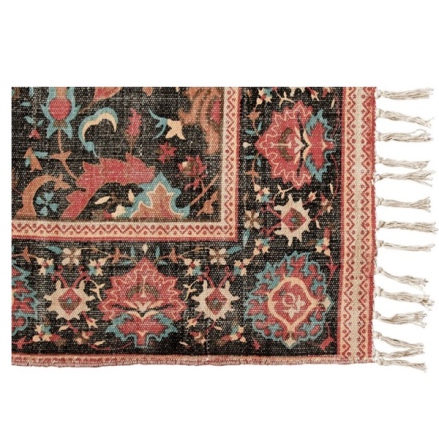 Carpet Ayar Canvas Jute - Red/Black  270x140cm