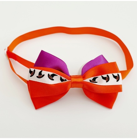 Halloween Bow Style 10 - Mixed Colors Size: aprox 7,5x5cm L:21-36cm