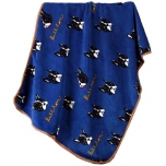 Cosy Pet Fleece Plaid Black Dogs - Navy Blue 100x75cm