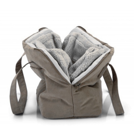 All Seasons Carrying Bag w Cosy Detachable Lining - Taupe 40x20x28cm