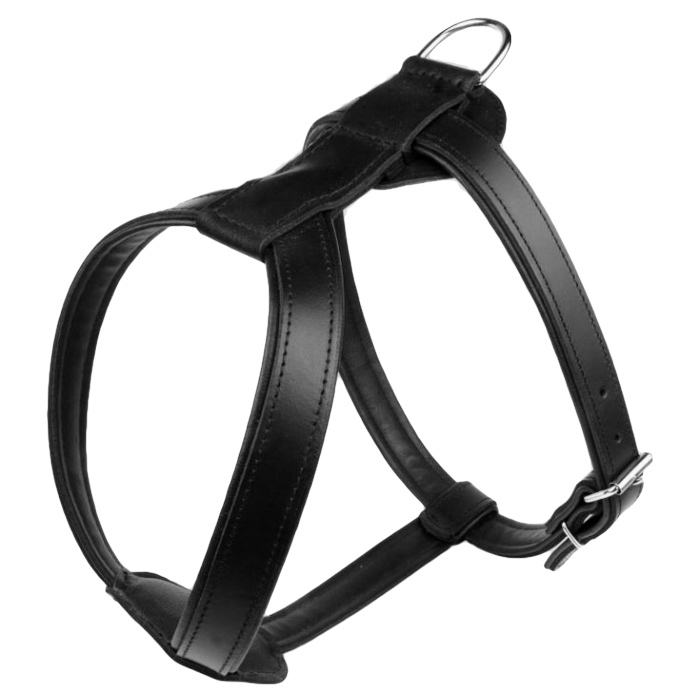 Leather Harness - Black (Without Studs)