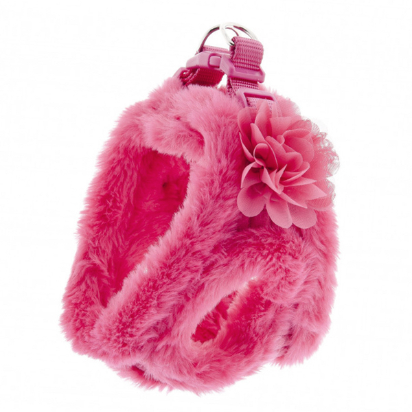 Fluffy Harness - Pink/Fuchsia 