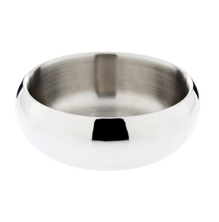 Shiny Stainless Steel Bowl Double Layers - Grey