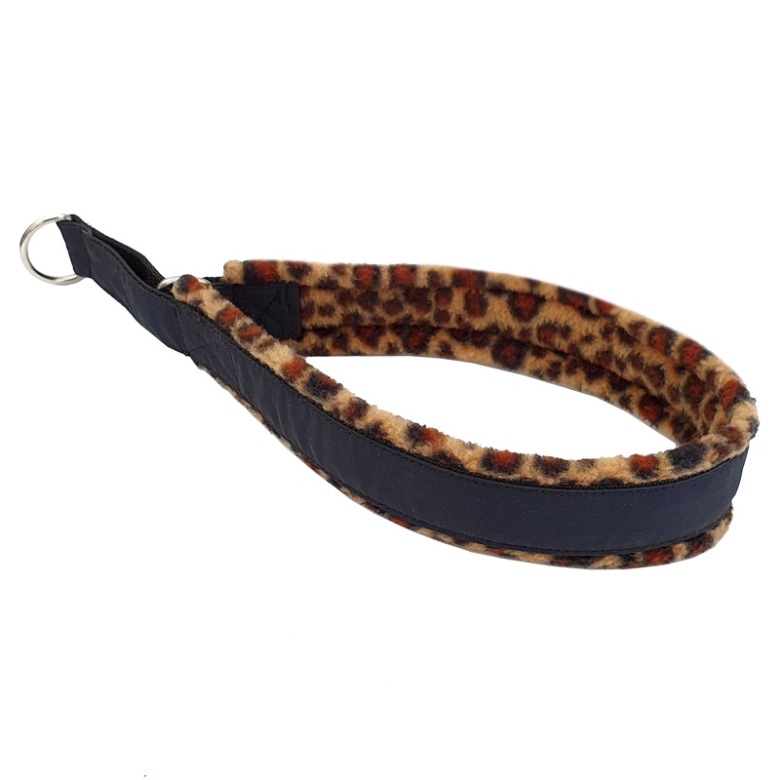 Half check Collar Black Leopard