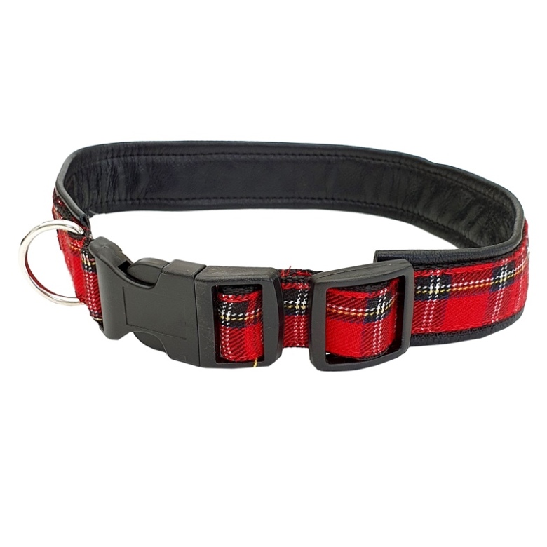 Leather Collar Scottish Red