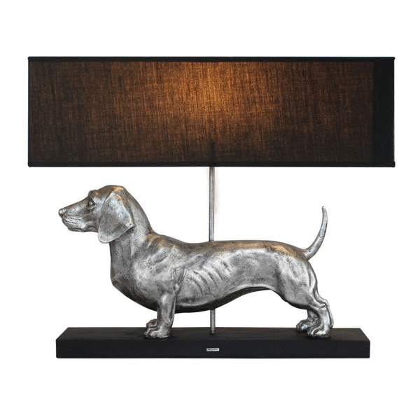 Lamp with the Silver Dachshund - 60x14x49,5cm